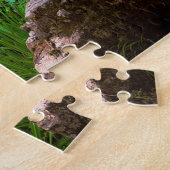 Landschaftliches Wasserfall-Bild in den japanische Puzzle (Seite)