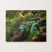 Landschaftliches Wasserfall-Bild in den japanische Puzzle (Horizontal)