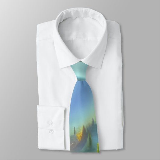 Landschaftliches Wasserfall Landschaft Kunst, Dich Krawatte (Gebunden)