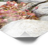 Landschaftliches Wasserfall-Poster mit bunten Bäum Fotodruck (Ecke)