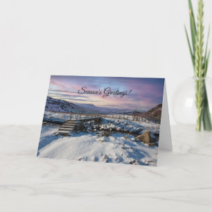 Landschaftliches Weihnachtsfoto Karte