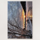 landschaftliches Winterlandschaftspuzzle Puzzle (Vertikal)