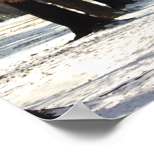 Landschaftliches Winterwanderplakat Poster (Ecke)