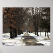 Landschaftliches Winterwanderplakat Poster (Vorne)