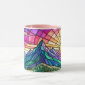 Landschafts-Buntglas-Kaffeetasse-Becher-Geschenk Tasse (Zentrum)