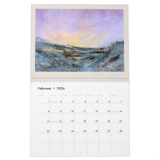 Landschafts-Fine-Art-Gemälde 2026 Kalender (Feb 2026)