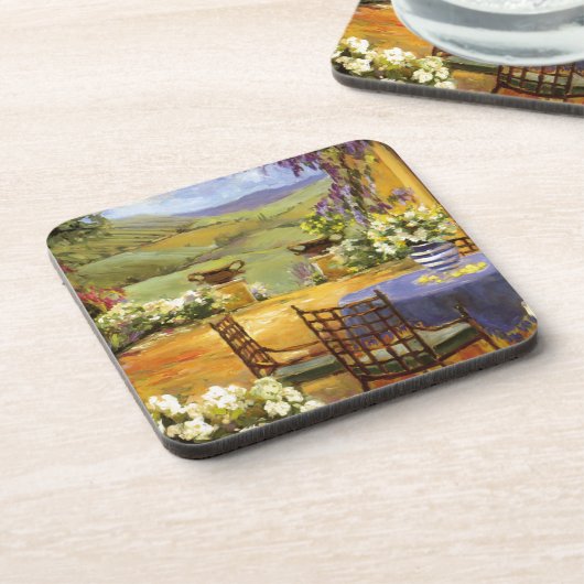 Landschafts-Terrasse Getränkeuntersetzer (Linke Seite)