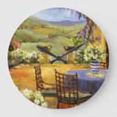 Landschafts-Terrasse Große Wanduhr (Vorderseite)