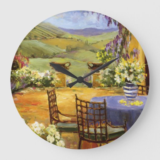 Landschafts-Terrasse Große Wanduhr (Vorderseite)