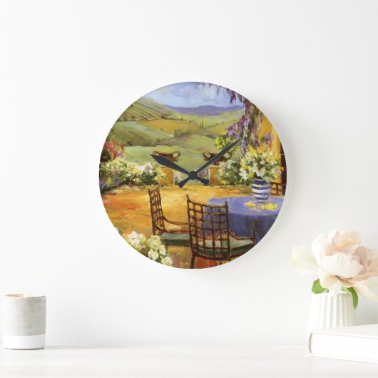 Landschafts-Terrasse Große Wanduhr (Zuhause)