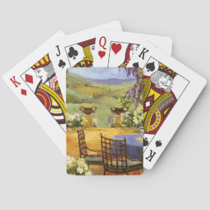 Landschafts-Terrasse Spielkarten