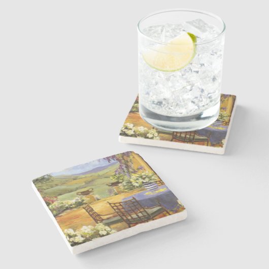 Landschafts-Terrasse Steinuntersetzer (Seitenansicht)