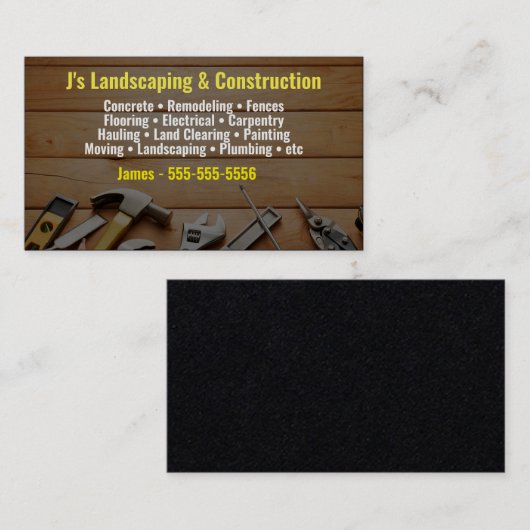 Landschafts- und Bauausweis Visitenkarte (Vorne/Hinten)