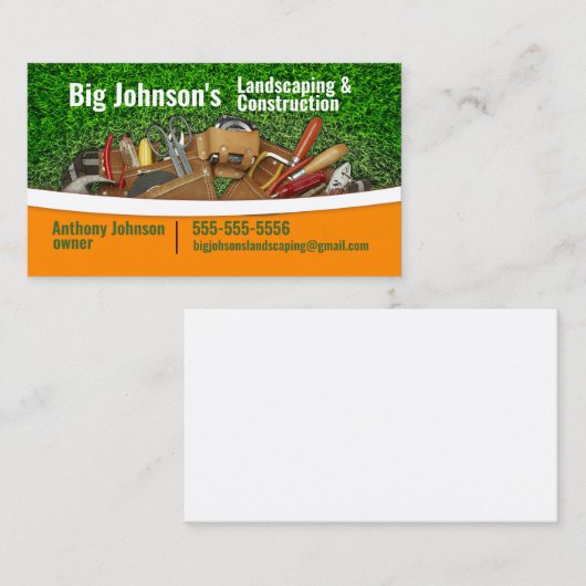 Landschafts- und Bauausweis Visitenkarte (Vorne/Hinten)