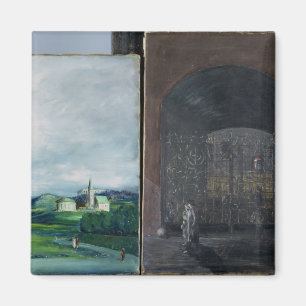 Landschafts- und Straßenszene Magnet
