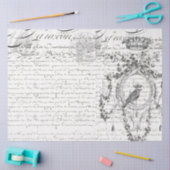 Landschafts-Vogel-Script-Decoupage-Papier Seidenpapier (Basteln)