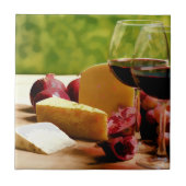 Landschafts-Wein, Käse u. Frucht Fliese (Vorderseite)