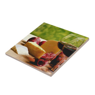 Landschafts-Wein, Käse u. Frucht Fliese