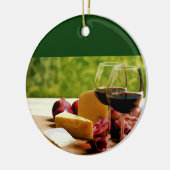 Landschafts-Wein, Käse u. Frucht Keramikornament (Links)