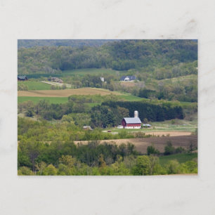 Landschaftsansicht von Ackerland südlich von Arcad Postkarte