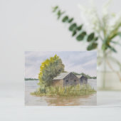 Landschaftsaquarellmalerei  postkarte (Stehend Vorderseite)