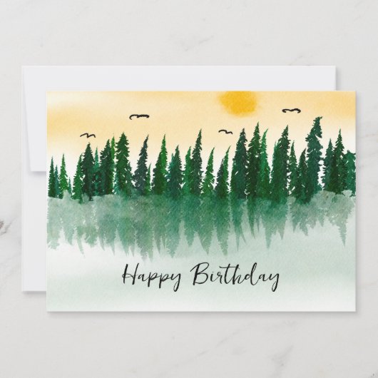 Landschaftsaquarettwelt Feiertagskarte (Vorderseite)