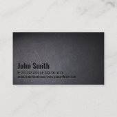 Landschaftsarchitekt Landscaping Bold Black Visitenkarte (Rückseite)