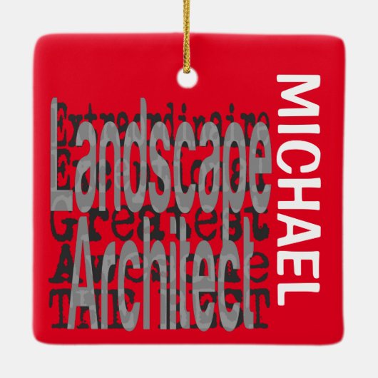 Landschaftsarchitektin CUSTOM Keramikornament (Rückseite)