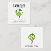 Landschaftsarchitektur | Baum Quadratische Visitenkarte (Vorne/Hinten)