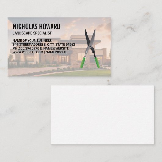Landschaftsarchitektur | Hedge Clippers Visitenkarte (Vorne/Hinten)