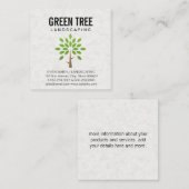 Landschaftsarchitektur | Stilisiertes Tree-Symbol Quadratische Visitenkarte (Vorne/Hinten)