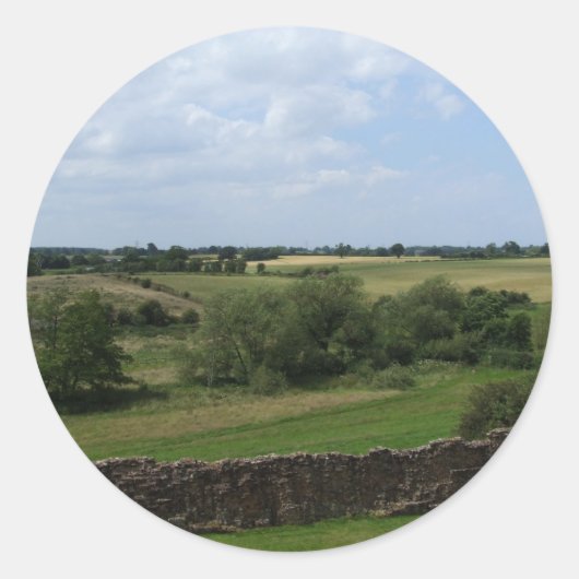 Landschaftsaufkleber Runder Aufkleber (Vorderseite)