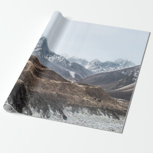LANDSCHAFTSAUFNAHME VON BERGEN UNTER WEISSEN WOLKE GESCHENKPAPIER