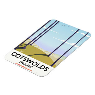 Landschaftsbahnposter von Cotswolds Magnet