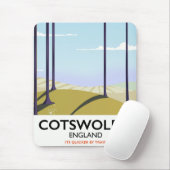 Landschaftsbahnposter von Cotswolds Mousepad (Mit Mouse)