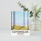 Landschaftsbahnposter von Cotswolds Postkarte (Stehend Vorderseite)