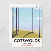 Landschaftsbahnposter von Cotswolds Postkarte (Vorne/Hinten)