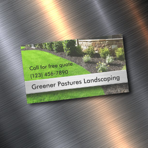 Landschaftsbau Professionell Gestaltet Magnetische Visitenkarte