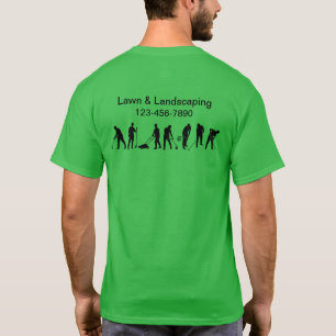 Landschaftsbau Unternehmens Logo Arbeitshemden T-Shirt