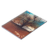 Landschaftsbaum Aquarellmalerei Notizblock (Linke Seite)