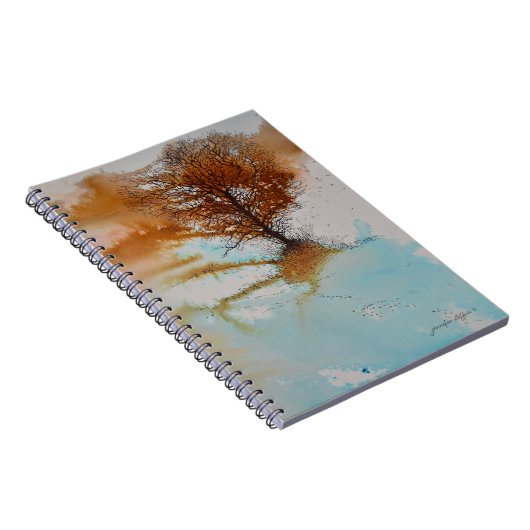 Landschaftsbaum Kunst Notizblock (Rechte Seite)
