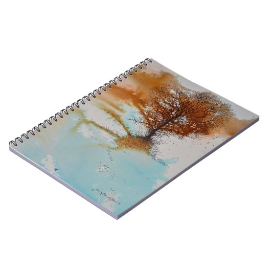 Landschaftsbaum Kunst Notizblock (Linke Seite)