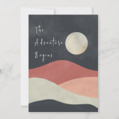 Landschaftsberg Das Abenteuer fängt Hochzeit an Einladung (Vorderseite)