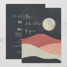 Landschaftsberg Das Abenteuer fängt Hochzeit an Einladung