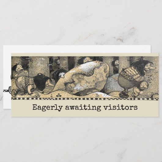 Landschaftsbewegung Funny John Bauer Trollo CC1233 Ankündigung (Vorne/Hinten)