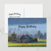 Landschaftsbild 3 Geburtstag Postkarte (Vorne/Hinten)