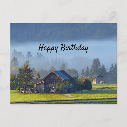 Landschaftsbild 3 Geburtstag Postkarte (Vorderseite)