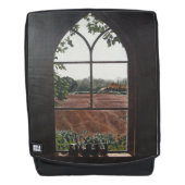 Landschaftsbild aus Kirchenfenster Rucksack (Vorderseite)