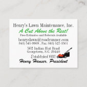 Landschaftsbild - Betriebskarte für die Instandhal Visitenkarte (Rückseite)