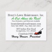 Landschaftsbild - Betriebskarte für die Instandhal Visitenkarte (Rückseite)